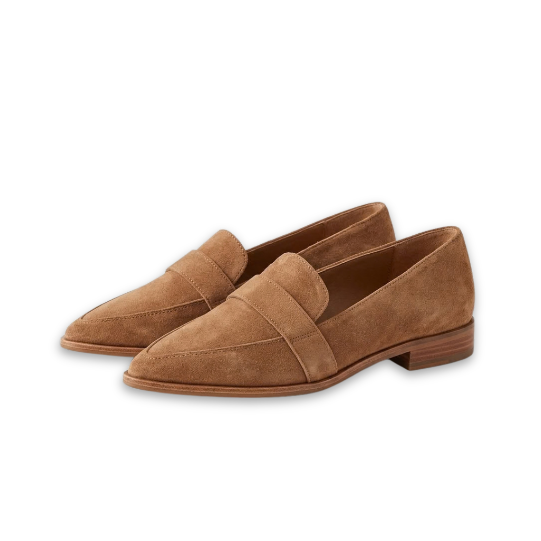 Magdalena Wildleder Loafer Damen in Khaki | Schuh Galaxy