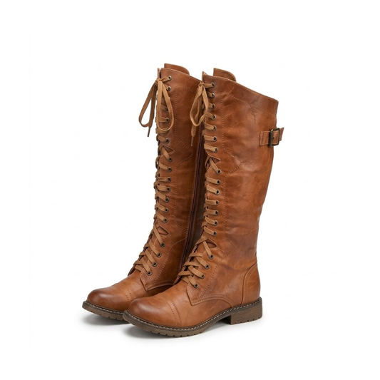 Lena Hohe Schnürstiefel Damen in Braun | Schuh Galaxy