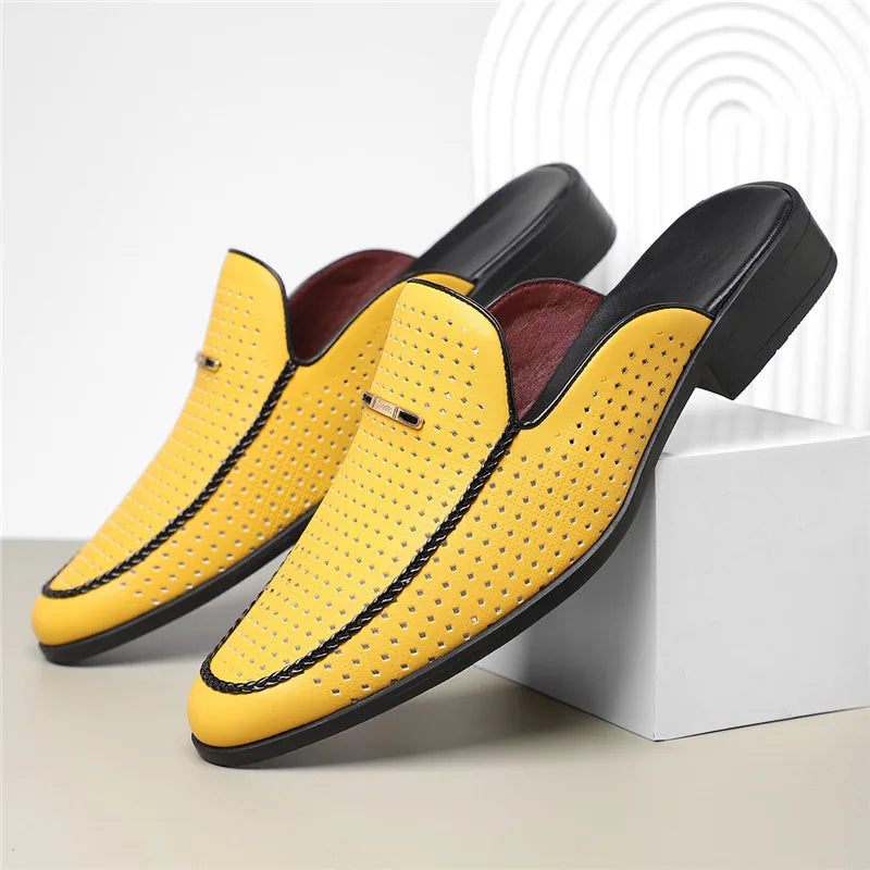 Design Echtleder Slides „Capri“ – Seitenansicht | Schuh Galaxy