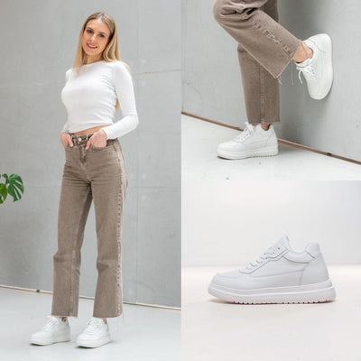 Weiße elegante Alltagsschuhe für Damen