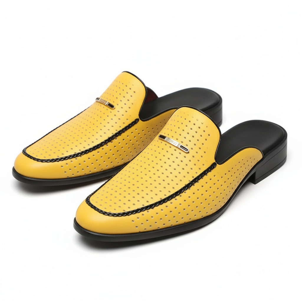 Design Echtleder Slides „Capri“ in Schwarz | Schuh Galaxy