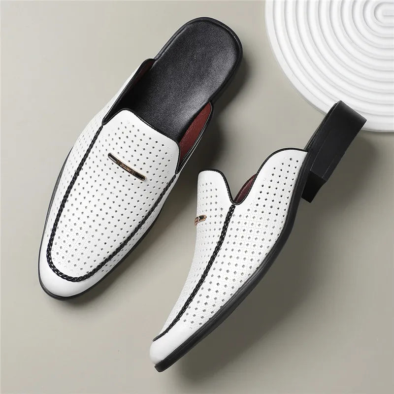 Design Echtleder Slides „Capri“ – Seitenansicht | Schuh Galaxy