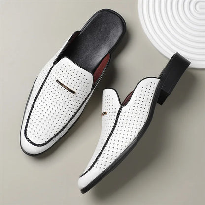 Design Echtleder Slides „Capri“ – Seitenansicht | Schuh Galaxy