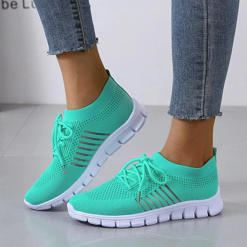 Damen Orthopädische Sneakers mit Atmungsaktivem Netz – Seitenansicht | Schuh Galaxy