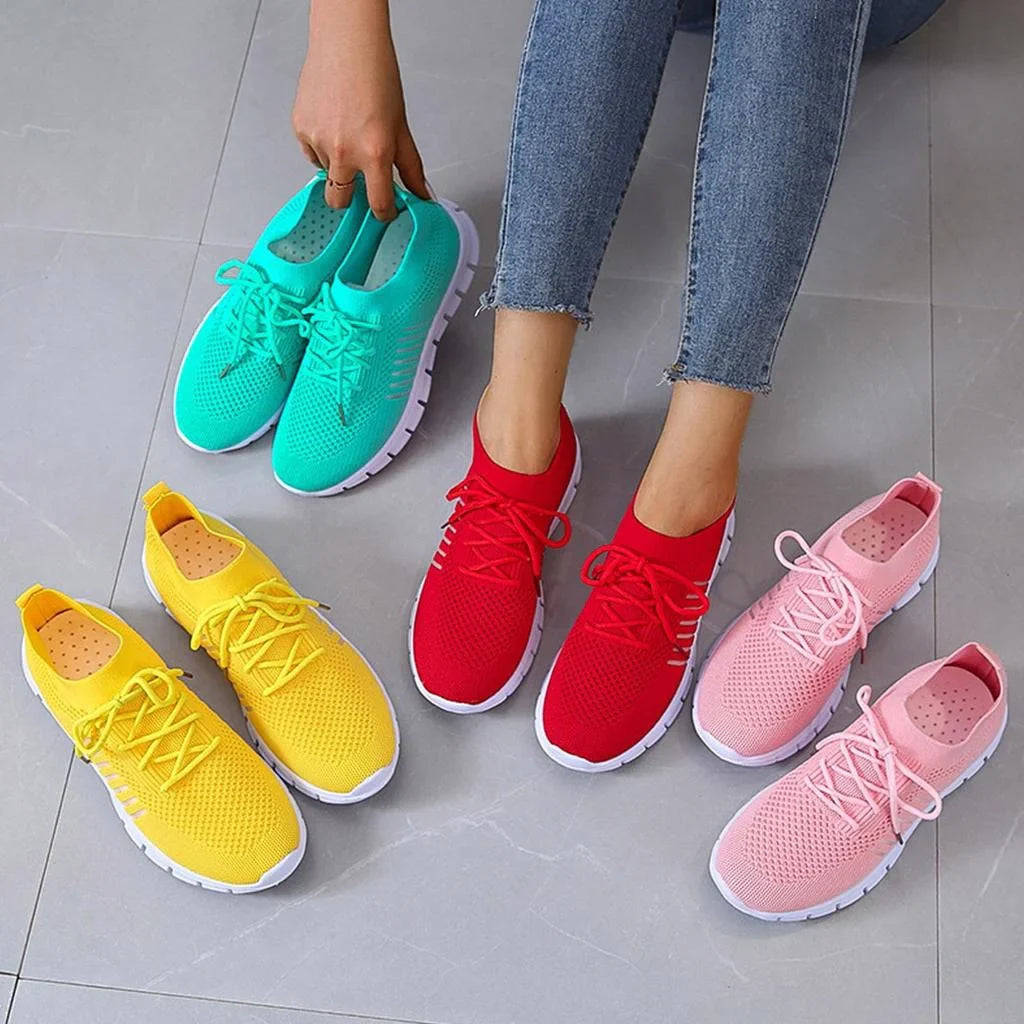 Damen Orthopädische Sneakers mit Atmungsaktivem Netz – Sohlenprofil | Schuh Galaxy