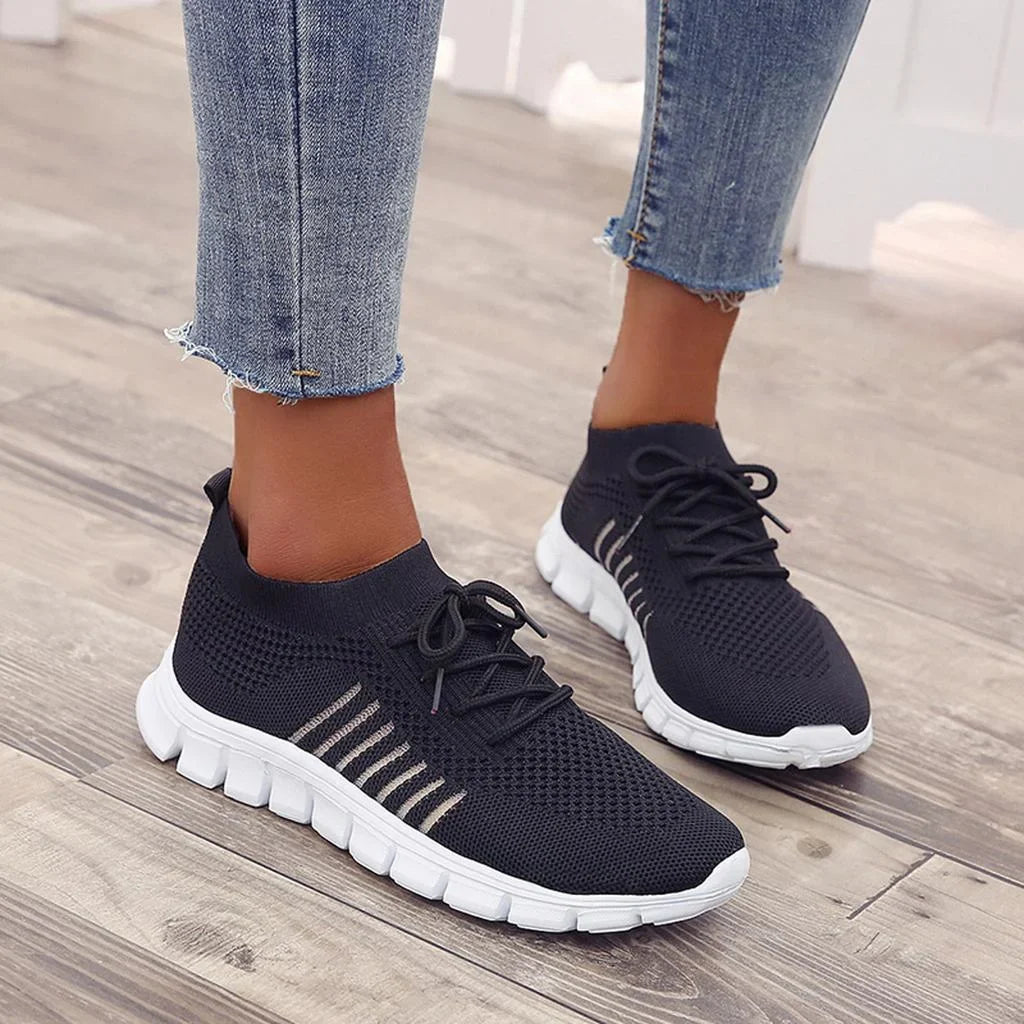 Damen Orthopädische Sneakers mit Atmungsaktivem Netz – Rückansicht | Schuh Galaxy