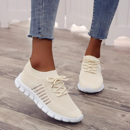 Damen Orthopädische Sneakers mit Atmungsaktivem Netz – Seitenansicht | Schuh Galaxy