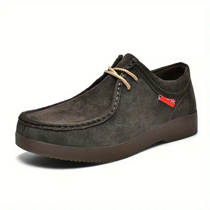 Design Komfort Schnürloser Lederschuh „Belmiro“ in Kaffee | Schuh Galaxy