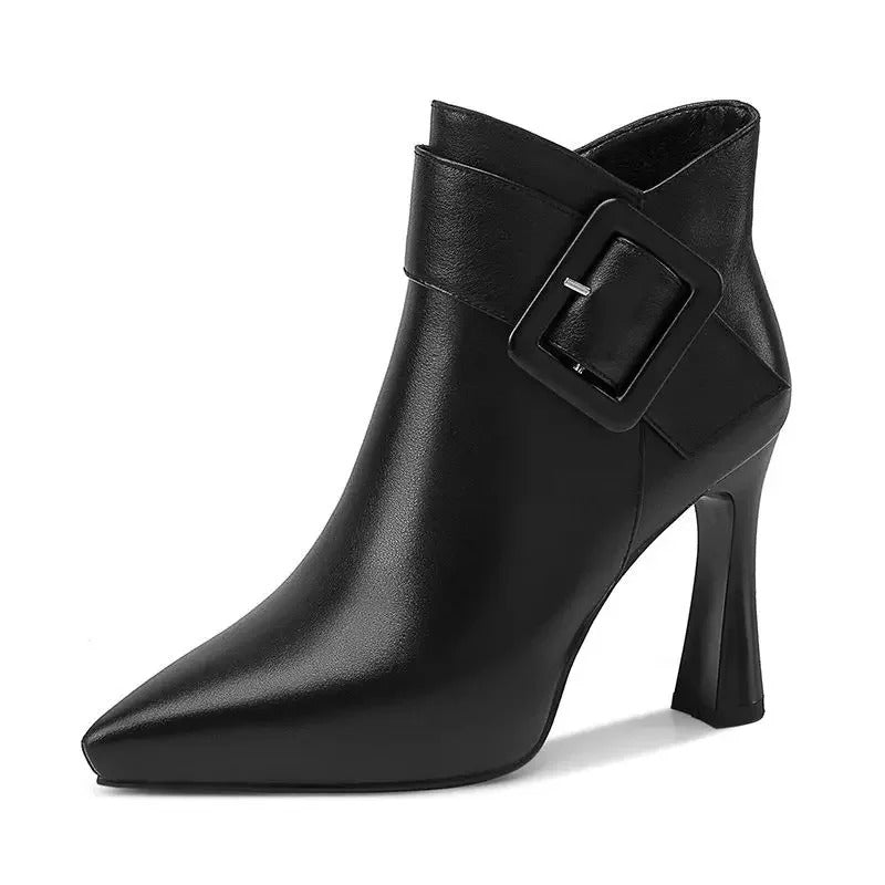 Sophie Heel Boots Damen in Elfenbein Beige | Schuh Galaxy