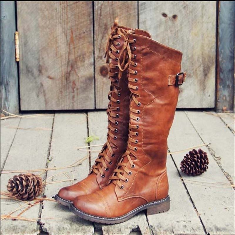 Lena Hohe Schnürstiefel Damen – Seitenansicht | Schuh Galaxy