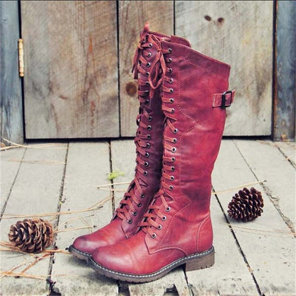 Lena Hohe Schnürstiefel Damen – Rückansicht | Schuh Galaxy