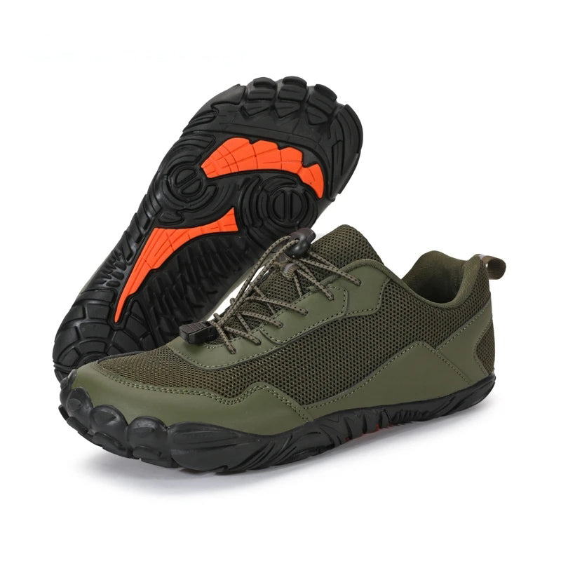 Wandern Pro Erdung Allround Barefoot Schuhe in Militärgrün | Schuh Galaxy